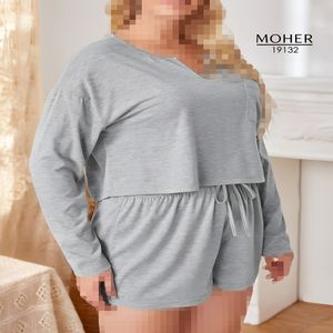 خرید اینترنتی قیمت ست بلوز و شورت زنانه سایز بزرگ