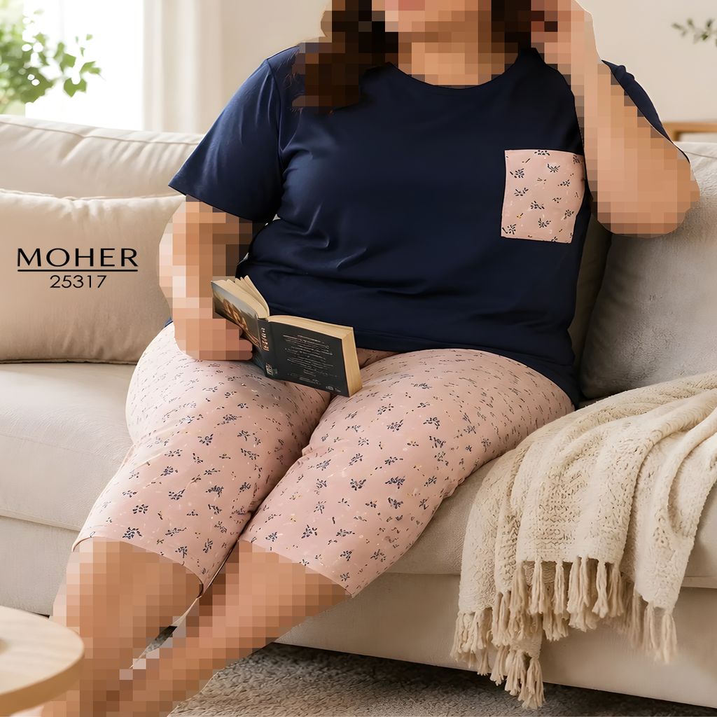 خرید اینترنتی قیمت ست تیشرت و شلوارک سایز بزرگ پنبه ای