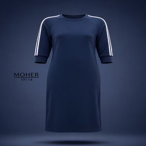 پیراهن سایز بزرگ اسپرتی سرمه ای