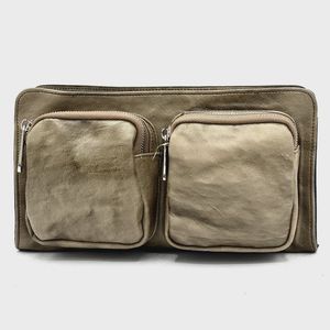 فروش اینترنتی کیف دوشی زنانه چرم طبیعی مدل دو جیب کد 3077