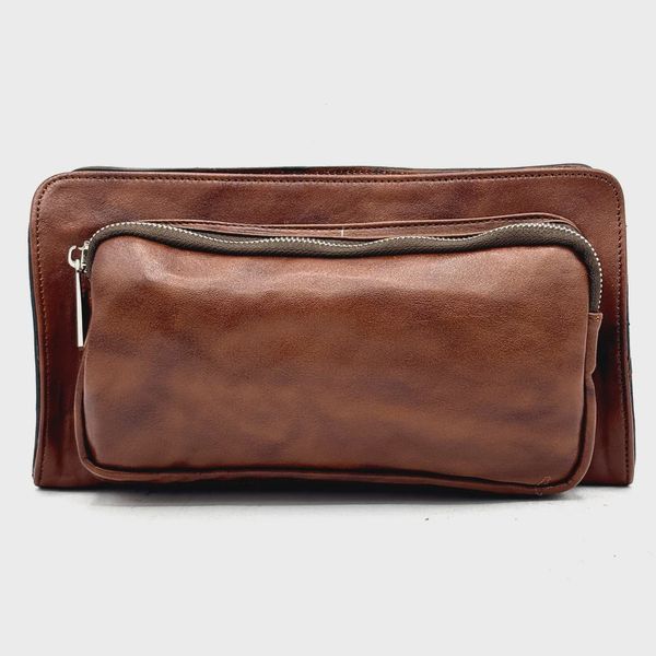 کیف دوشی زنانه چرم طبیعی مدل دو جیب کد 3077