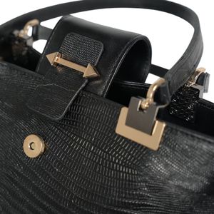 کیف زنانه تمام چرم طبیعی کد 3085 طرح لیزارد و کروکو دستی و دوشی