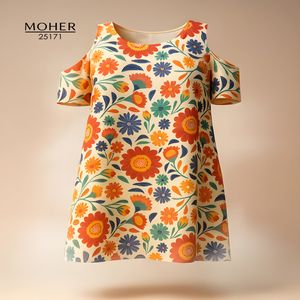 پیراهن زنانه سایز بزرگ با طرح گلدار