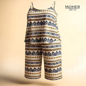 خرید اینترنتی قیمت ست تاپ و شلوارک طرحدار سایز بزرگ