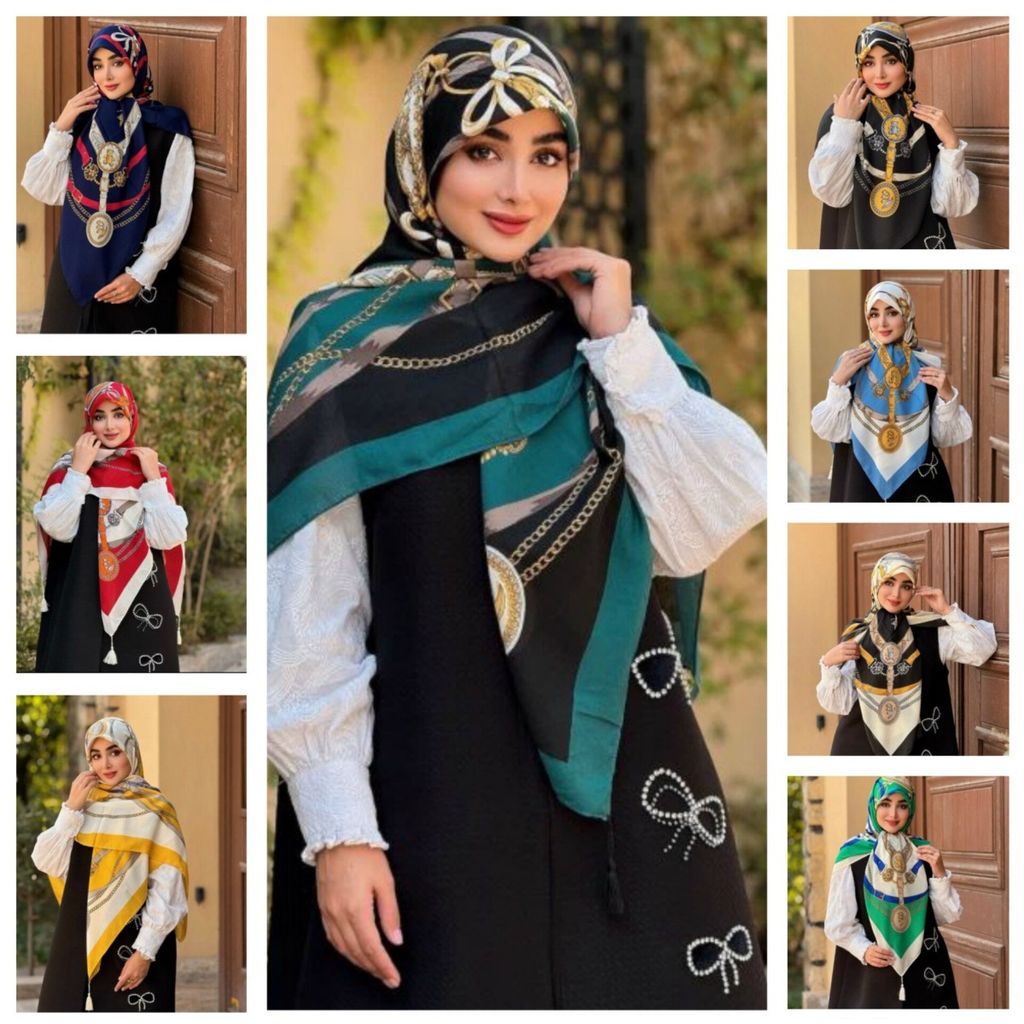 قیمت ارزان روسری نخی سیااسکارف