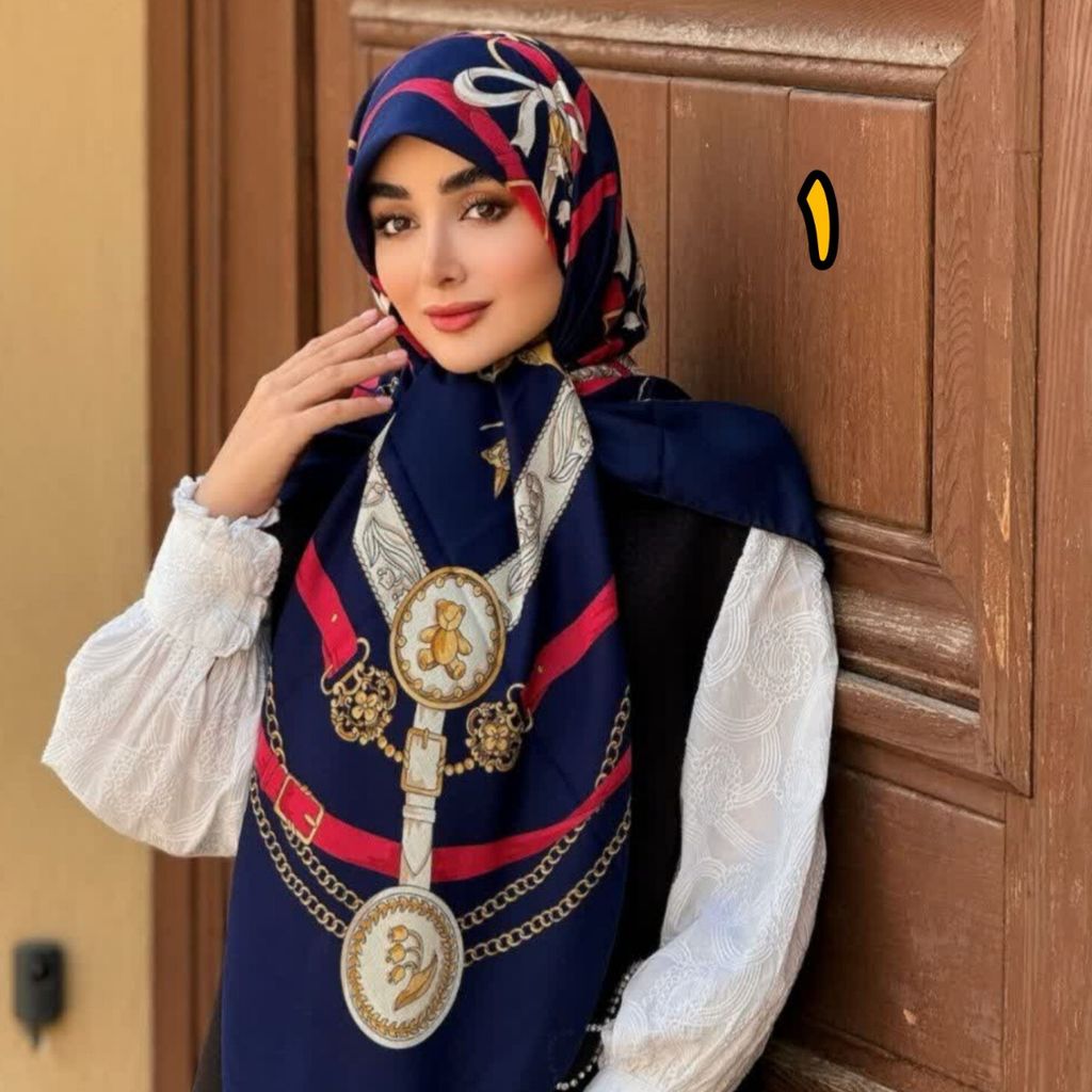 خرید انلاین روسری نخی سیااسکارف