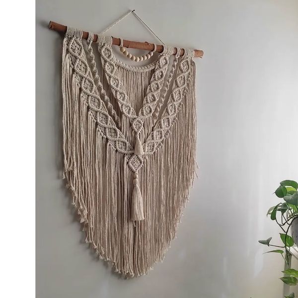 دیوارکوب مکرومه دکوری مدرن طرح فندی