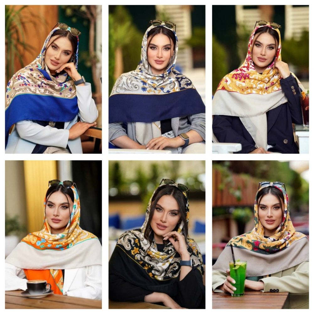 خرید انلاین روسری نخی متریال وارداتی