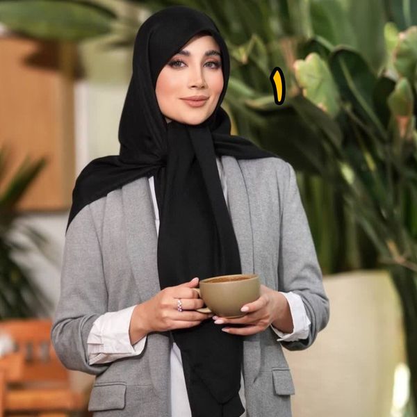 روسری نخی سیا اسکارف قواره بزرگ
