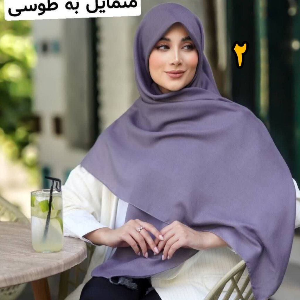 خرید آنلاین روسری نخی سیا اسکارف قواره بزرگ