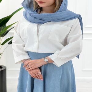 شومیز آستین بلند رونیکا زنانه - سفید