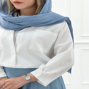 خرید اینترنتی قیمت شومیز آستین بلند زنانه رونیکا - سفید