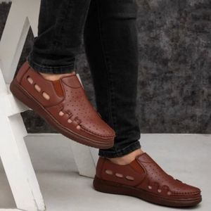 فروش اینترنتی کفش مردانه تابستانی مدل آتن رنگ عسلی