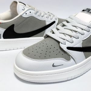خرید اینترنتی کتانی ترند نایک جردن تراویس استاسی سفید طوسی Jordan Travis Stussy