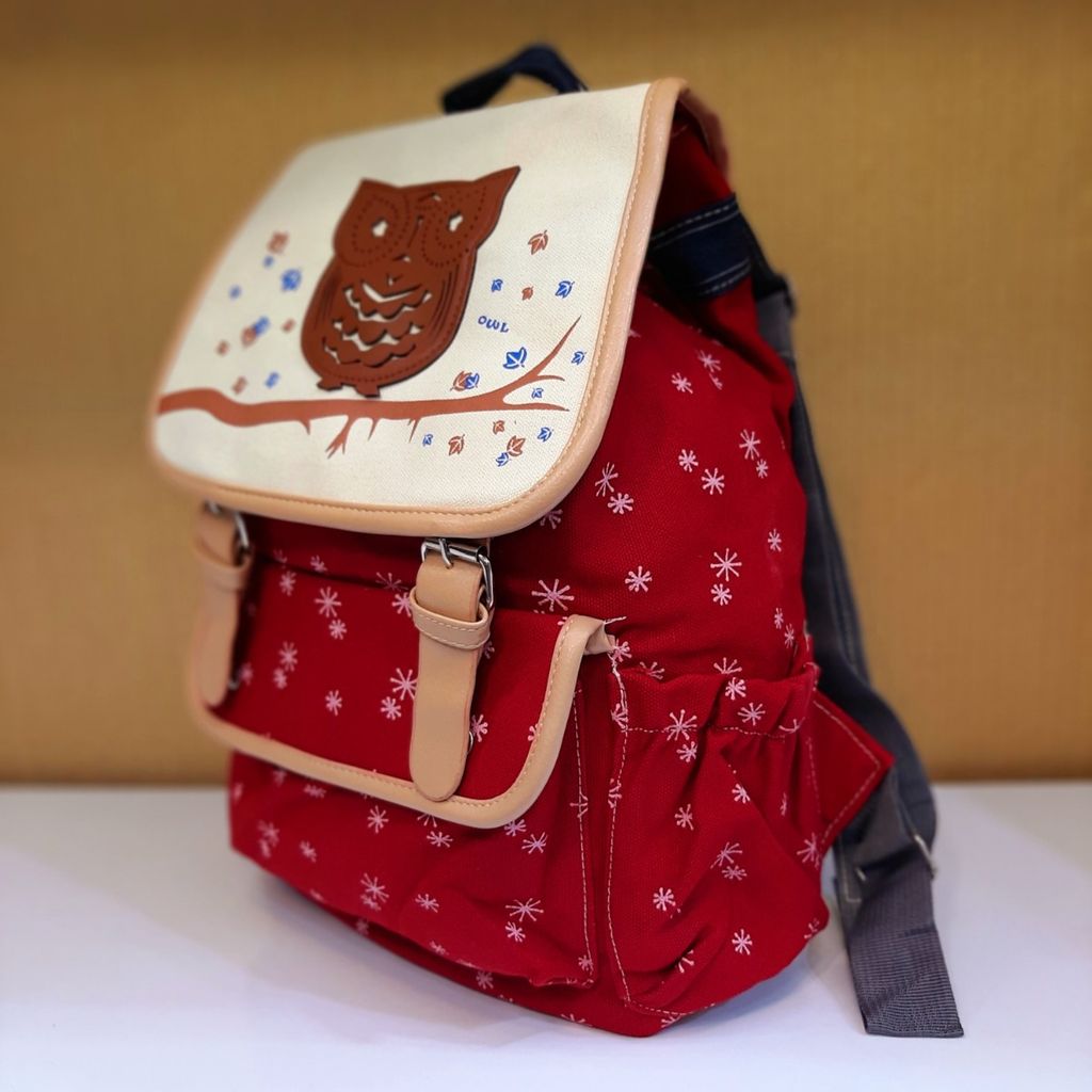 فروش اینترنتی کوله پشتی طرح جغد قرمز
