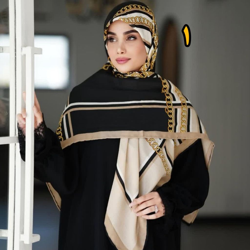 مشخصات روسری نخی سیااسکارف متریال وارداتی