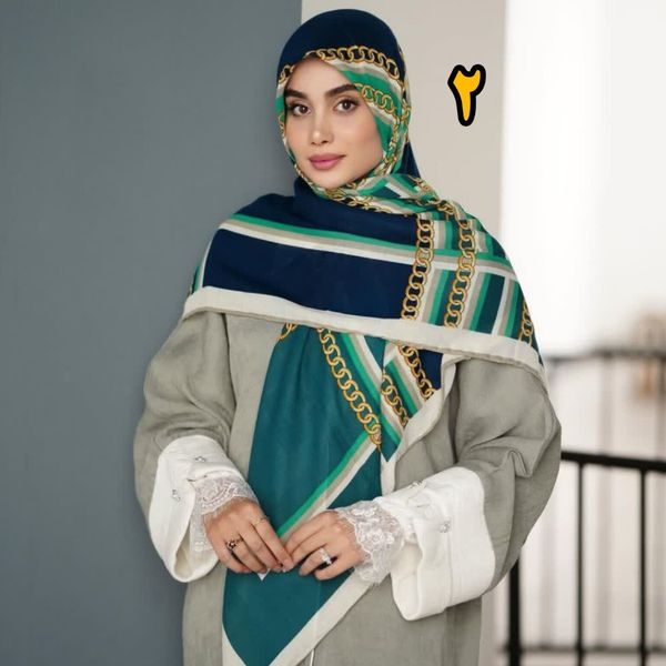 روسری نخی سیااسکارف متریال وارداتی