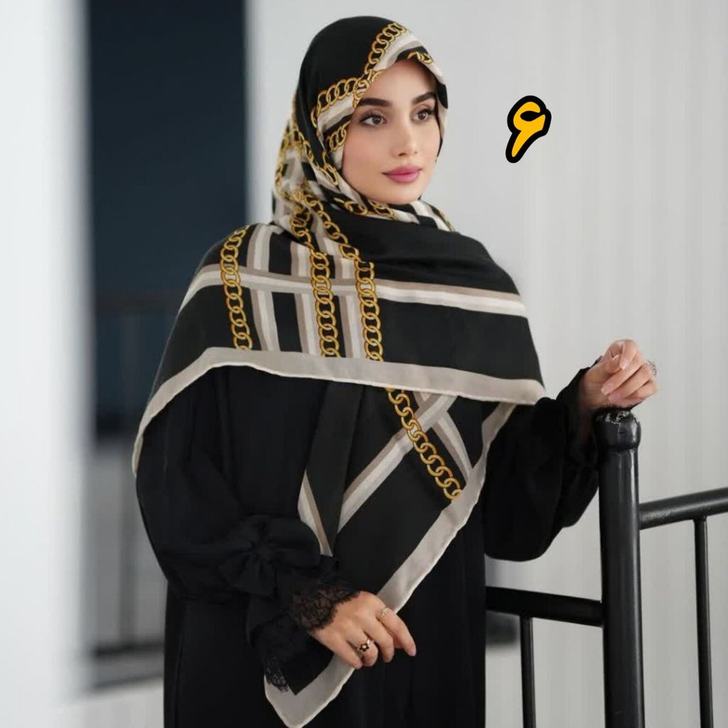قیمت ارزان روسری نخی سیااسکارف متریال وارداتی