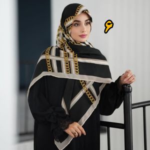قیمت ارزان روسری نخی سیااسکارف متریال وارداتی