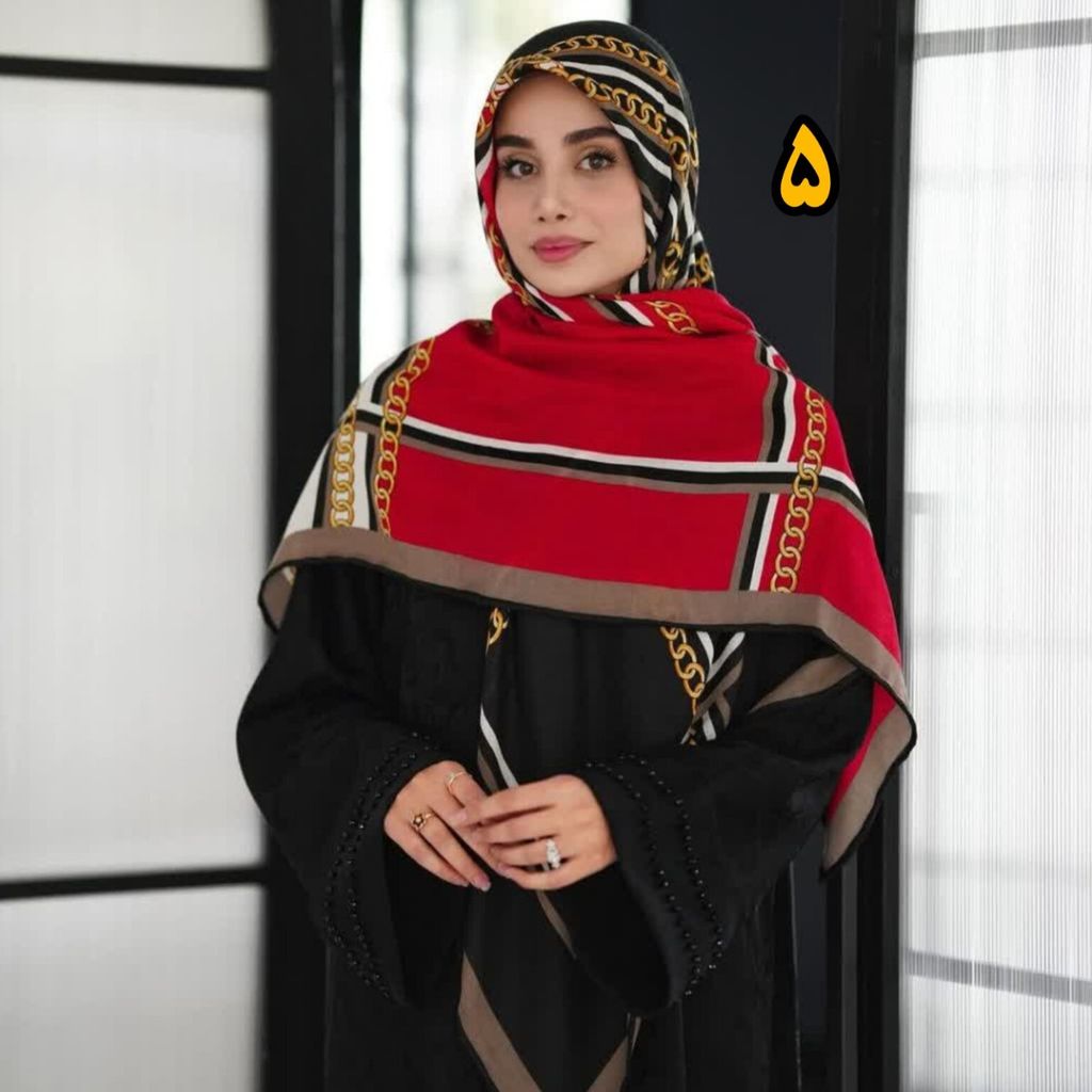 فروش اینترنتی روسری نخی سیااسکارف متریال وارداتی