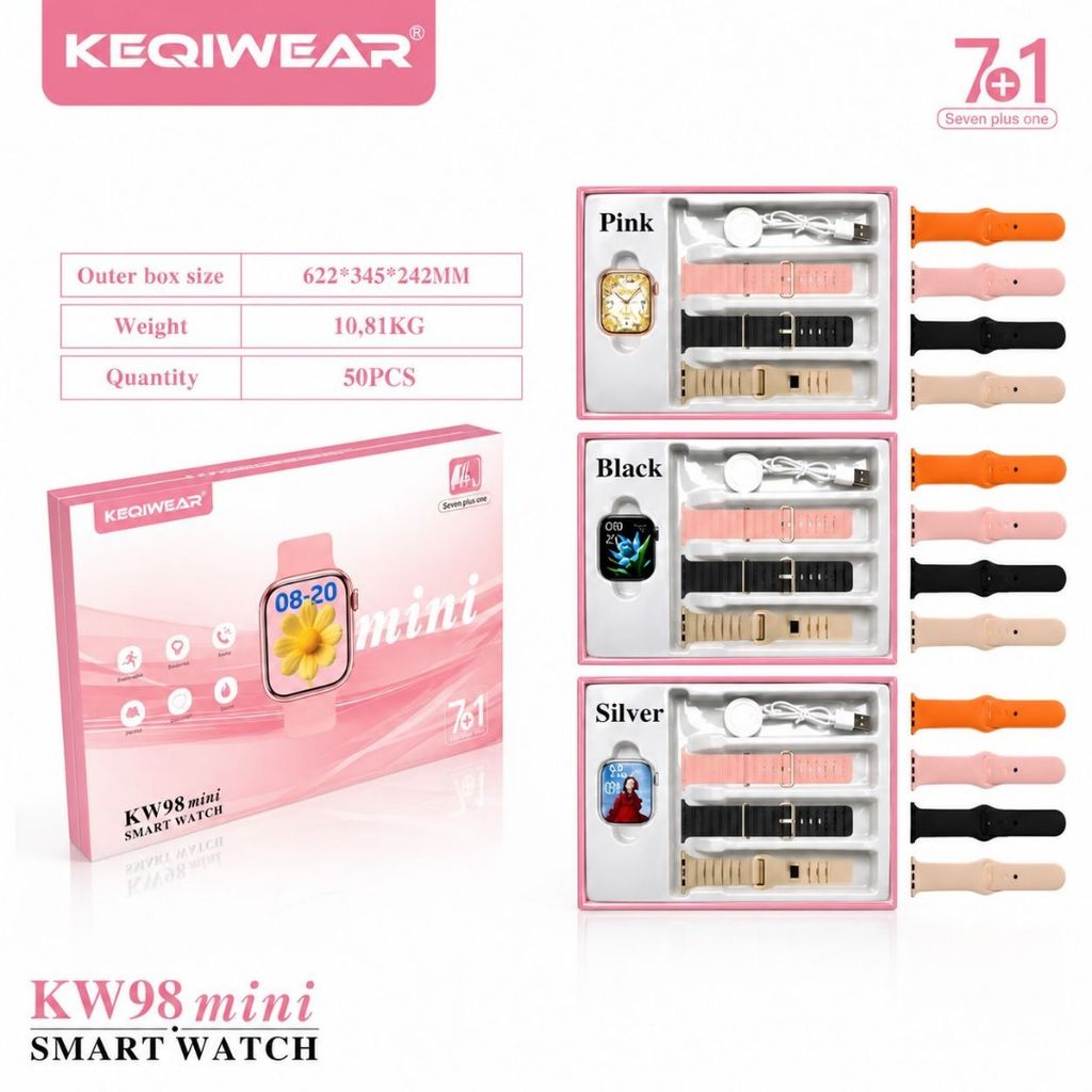 خرید اینترنتی ساعت هوشمند KEQIWERمدل KW98 Mini
