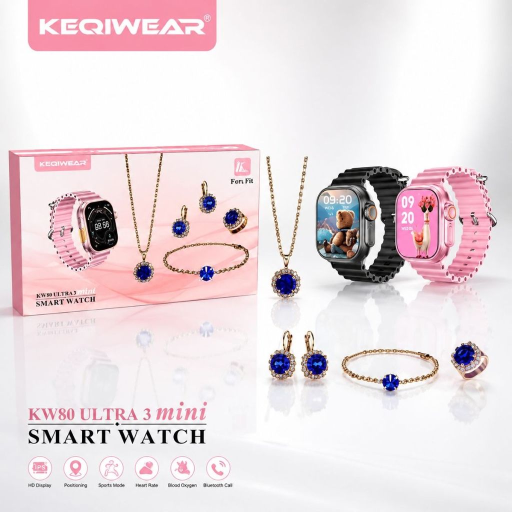 خرید اینترنتی ساعت هوشمند Keqiwear مدل Kw80 Ultra3 mini