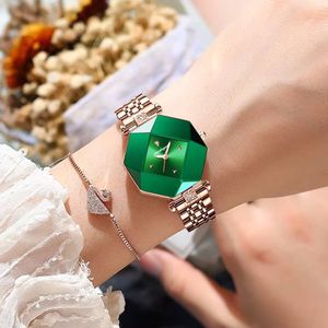 خرید انلاین ساعت مچی زنانه پوداگار poedagar سبز خاص بند استیل رزگلد