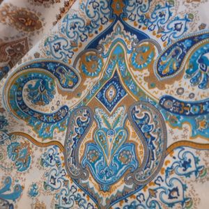 خرید آنلاین یک متر پارچه ملحفه ای مدل گل طوبی عرض دو متر