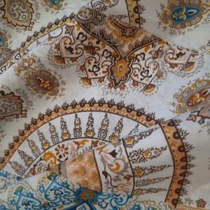 خرید آنلاین یک متر پارچه ملحفه ای مدل گل طوبی عرض دو متر