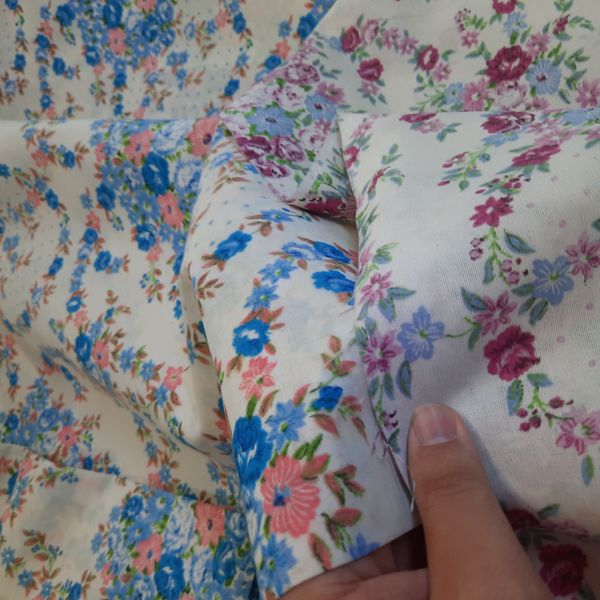 یک متر پارچه ملحفه ای مدل گل ساده عرض دو متر