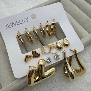 خرید اینترنتی قیمت گوشواره پکی ۹ جفت قلبی کد ۲۰۱