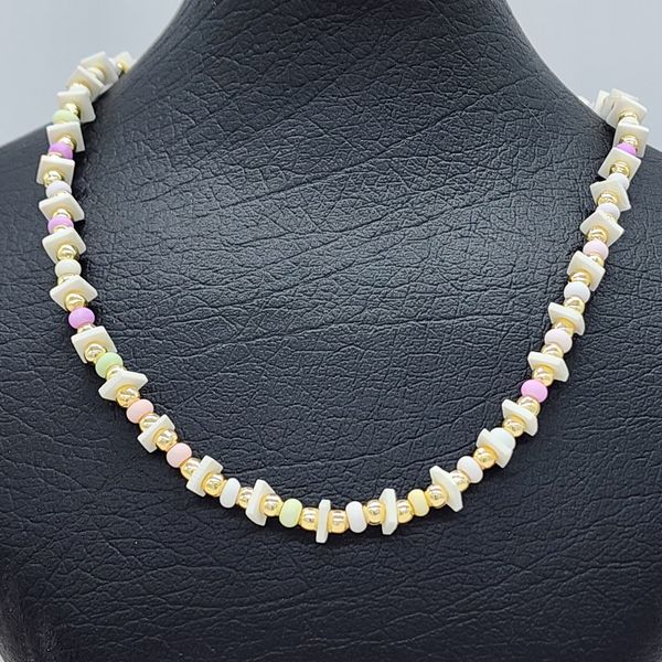 گردنبند گوی و مربع تابستونی ساحلی