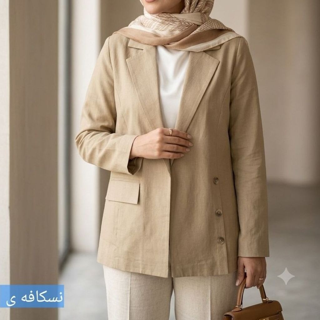 قیمت ارزان کت زنانه لینن مدل الی تا سایز 54