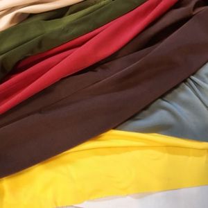 پارچه تترون لباسی عرض 90 رنگ سفید شیری