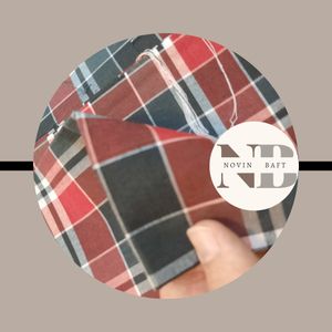 فروش اینترنتی یک متر پارچه تترون چهار خونه کاشان عرض یک و نیم متر کد 1