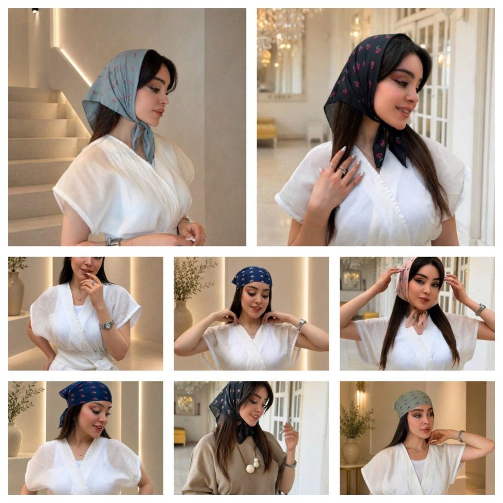 خرید انلاین مینی اسکارف نخی وارداتی