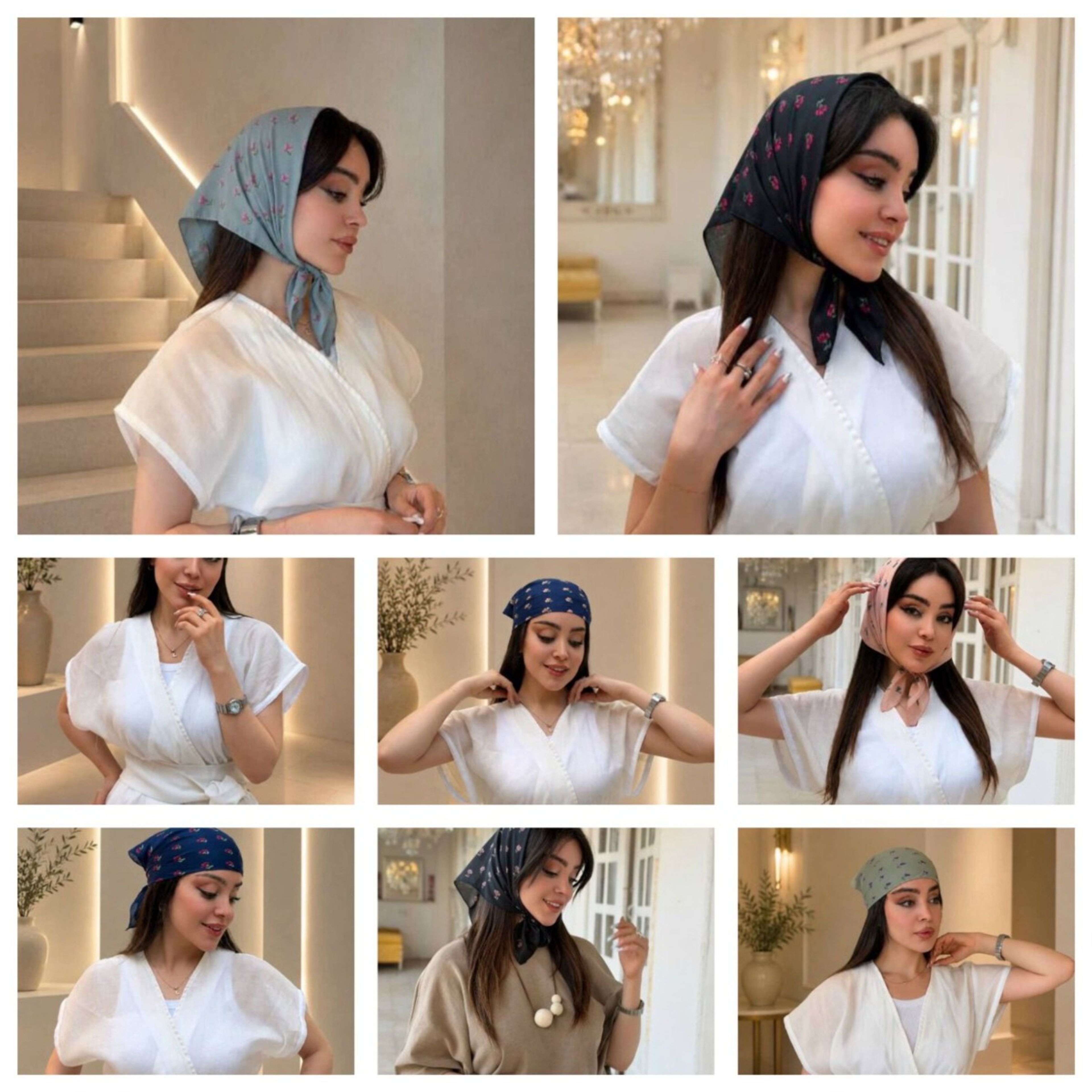 خرید انلاین مینی اسکارف نخی وارداتی