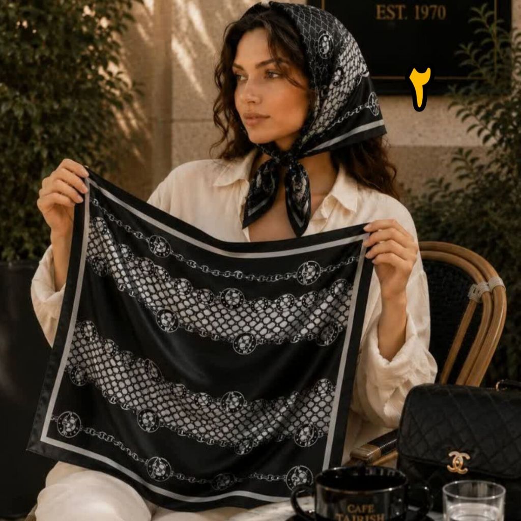 مشخصات مینی اسکارف ابریشم توییل وارداتی