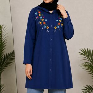تونیک زنانه رنگ آبی کاربنی فری سایز از 40تا46