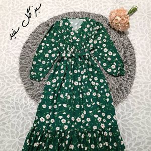 خرید اینترنتی پیراهن چین دار گلی