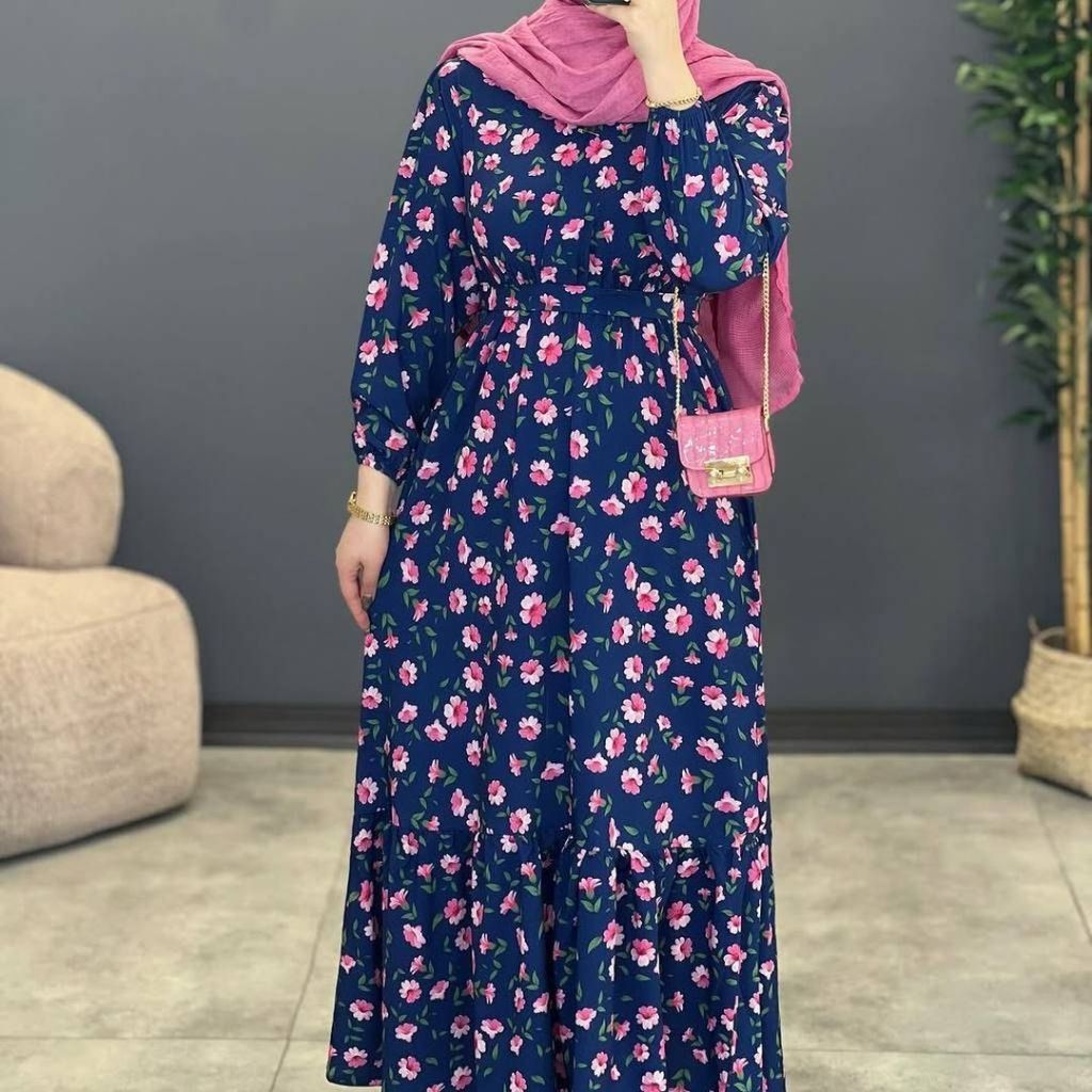 مشخصات پیراهن چین دار گلی