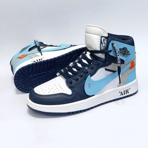خرید آنلاین کتانی ساقدار نایک جردن وان آف وایت آبی Nike Jordan Off White