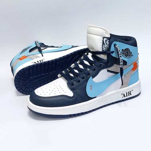 کتانی ساقدار نایک جردن وان آف وایت آبی Nike Jordan Off White