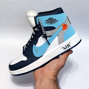قیمت کتانی ساقدار نایک جردن وان آف وایت آبی Nike Jordan Off White