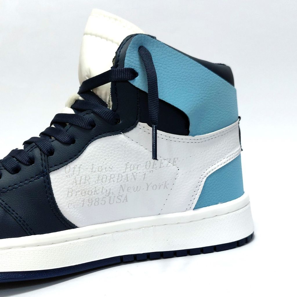 خرید اینترنتی کتانی ساقدار نایک جردن وان آف وایت آبی Nike Jordan Off White