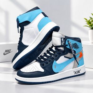 مشخصات کتانی ساقدار نایک جردن وان آف وایت آبی Nike Jordan Off White