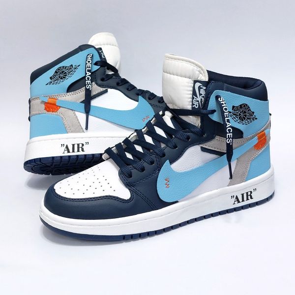 کتانی ساقدار نایک جردن وان آف وایت آبی Nike Jordan Off White