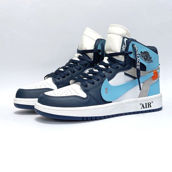 کتانی ساقدار نایک جردن وان آف وایت آبی Nike Jordan Off White