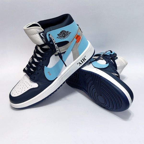 کتانی ساقدار نایک جردن وان آف وایت آبی Nike Jordan Off White