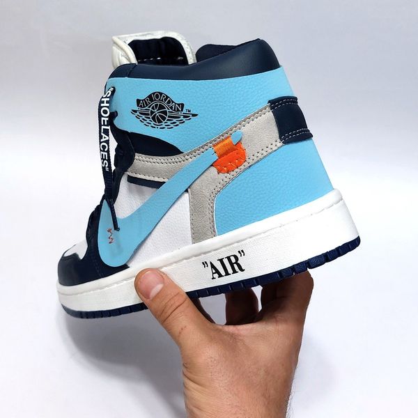 کتانی ساقدار نایک جردن وان آف وایت آبی Nike Jordan Off White